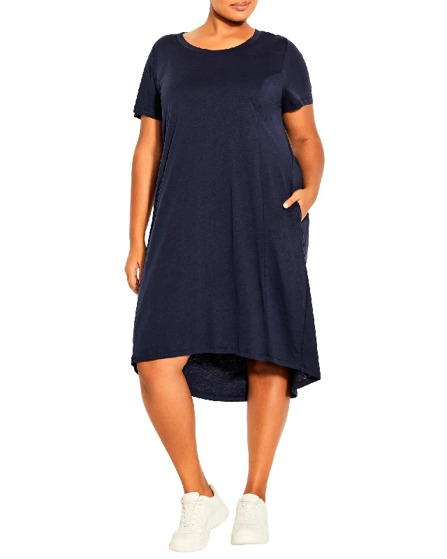 Tara Panel Dress | Navy
