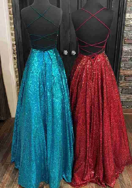 Fantasy Prom Dresses, Princess A-line Bateau Sleeveless Sequined Long/Floor-Length Prom Dress Fantasy Prom Dresses, Princess A-line Bateau Sleeveless Sequined Long/Floor-Length Prom Dress