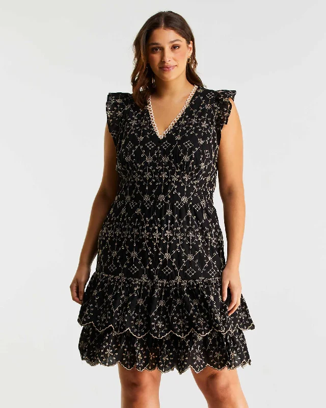 Bellini Dress | Black/Beige