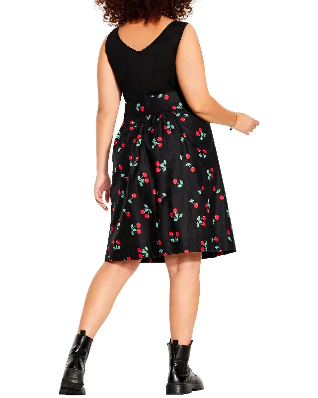 Marilyn Off The Grid Cherry Dress | Red