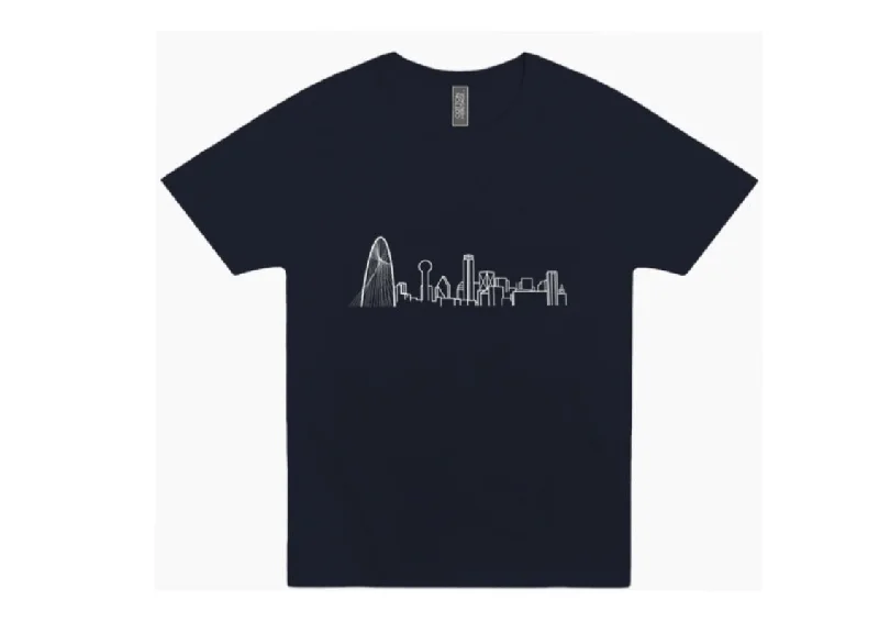 Dallas Skyline Shirt Fashionable Rounded Short Shirt