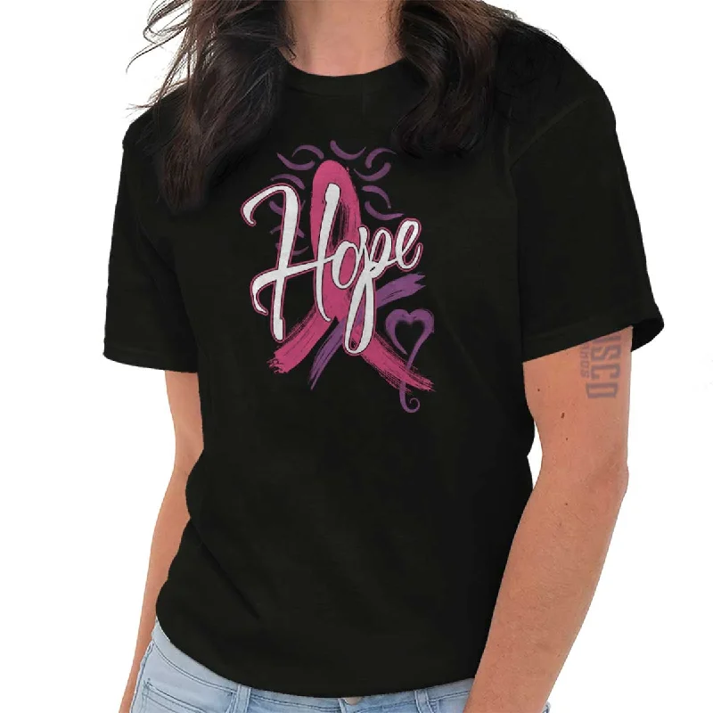 Breast Cancer Awareness T Shirt Stylish Short Sleeve Top