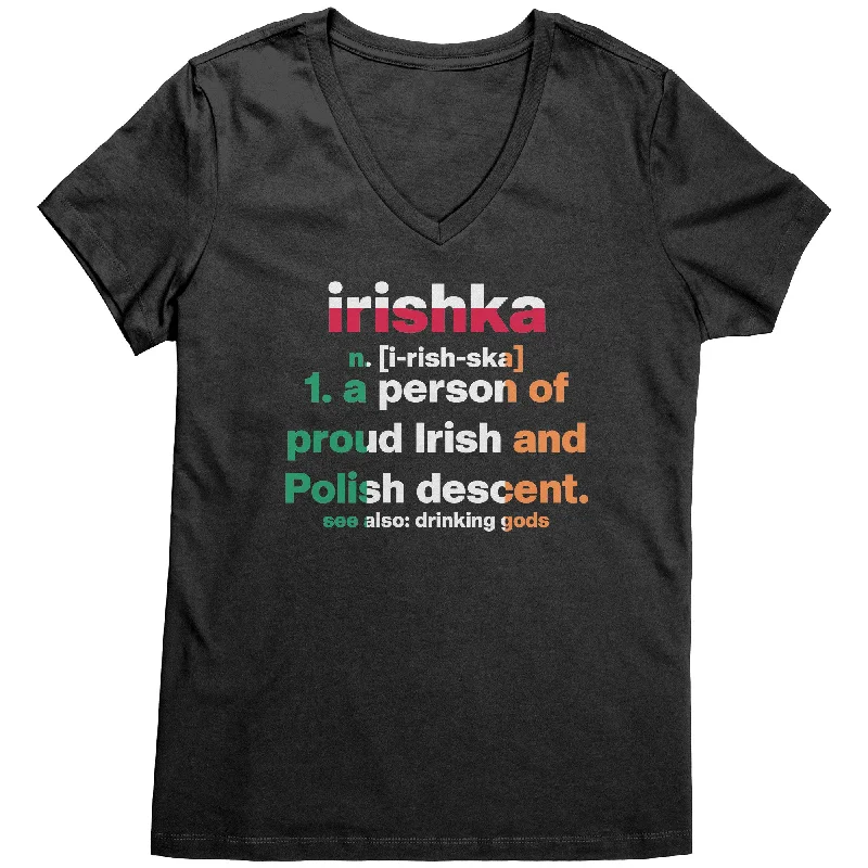 Irishka Women's Shirt St. Patrick's Day Comfortable Fit Short Shirt