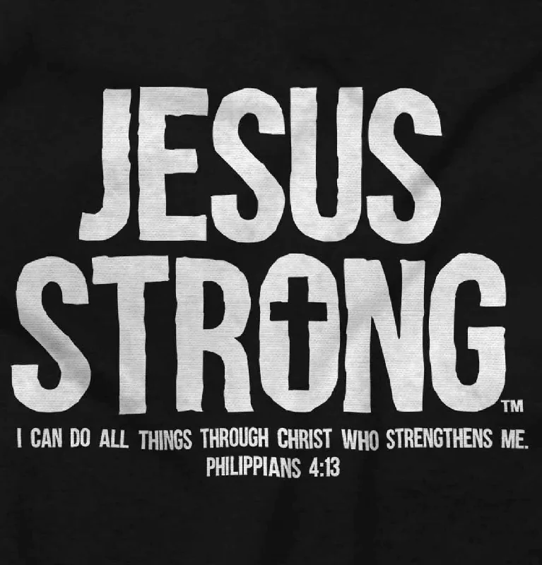 Jesus Strong Ladies T Shirt Elegant Longline Short Shirt