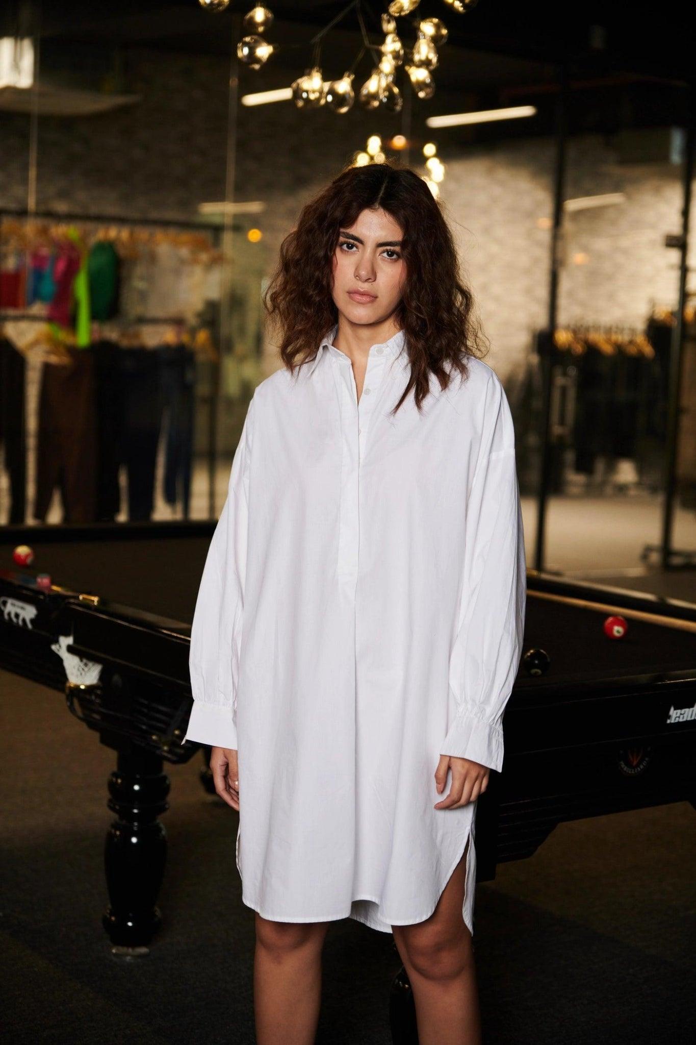 Long White Shirt Trendy Summer Short Sleeve