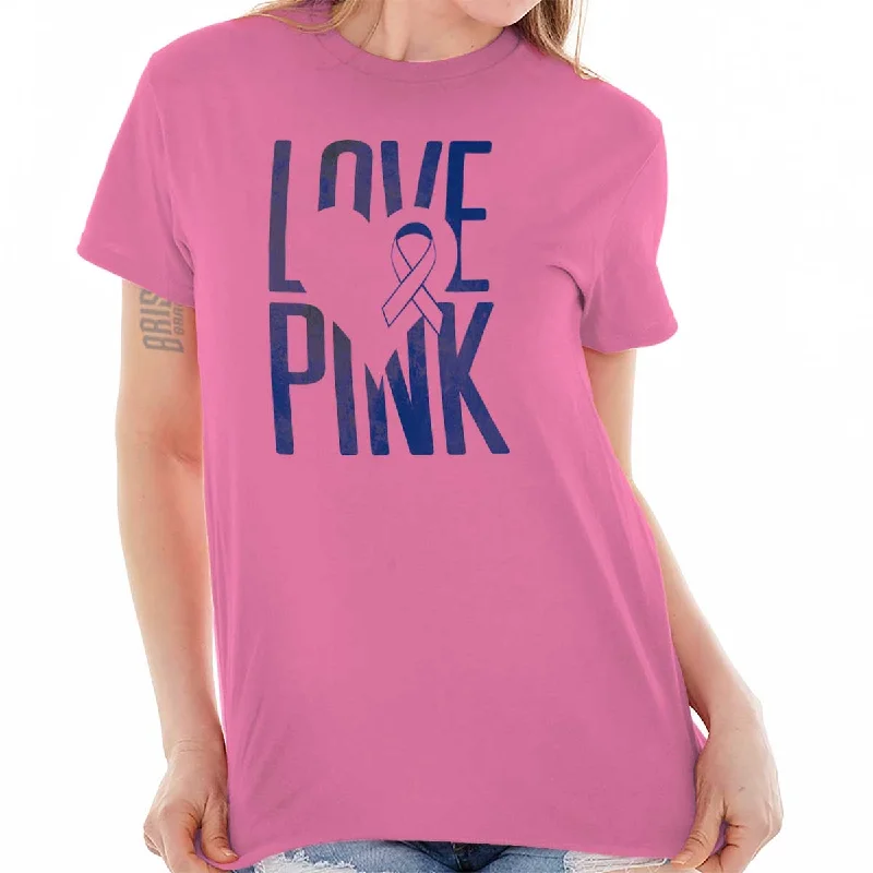 Breast Cancer Awareness T Shirt Casual Oversized Short Shirt