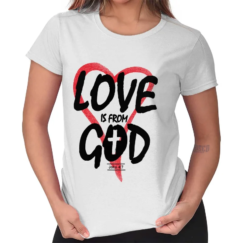 Love is From God Ladies T Shirt Relaxed Fit Short Tunic