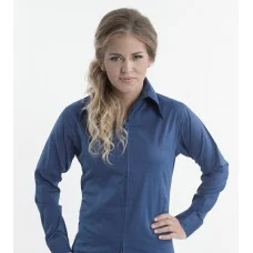 Royal Highness Ladies Zip Up Western Show Shirt - Navy Blue Fashionable Short Sleeve Shirt