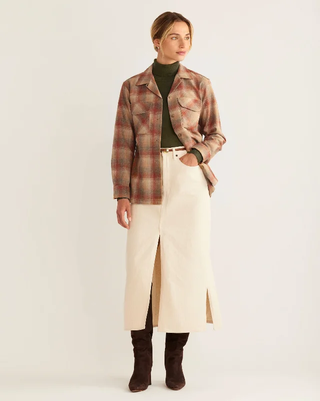 Pendleton Women's Boyfriend Board Shirt - Copper Gold Ombre Soft Cotton Short Shirt