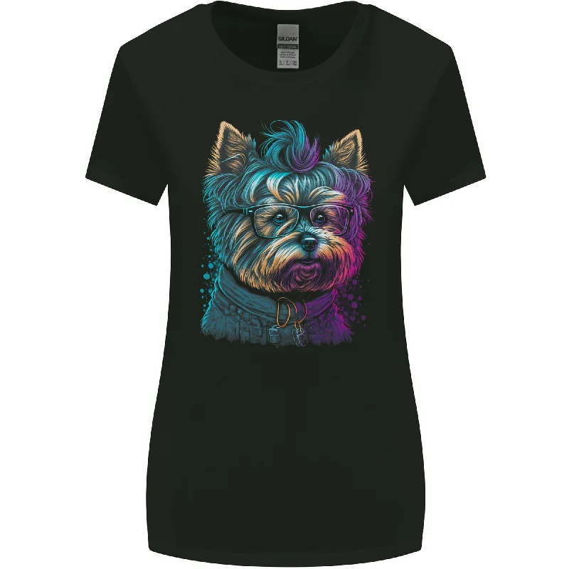 A Cool Yorkie Yorkshire Terrier Female Dog Womens Wider Cut T-Shirt Cashmere Blend Cotton Blend Poly Blend A Cool Yorkie Yorkshire Terrier Female Dog Womens Wider Cut T-Shirt Cashmere Blend Cotton Blend Poly Blend