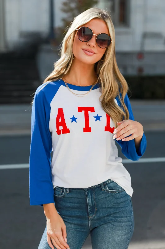 ATL Star Raglan Tee Terry Blend Velvet Blend Canvas Blend