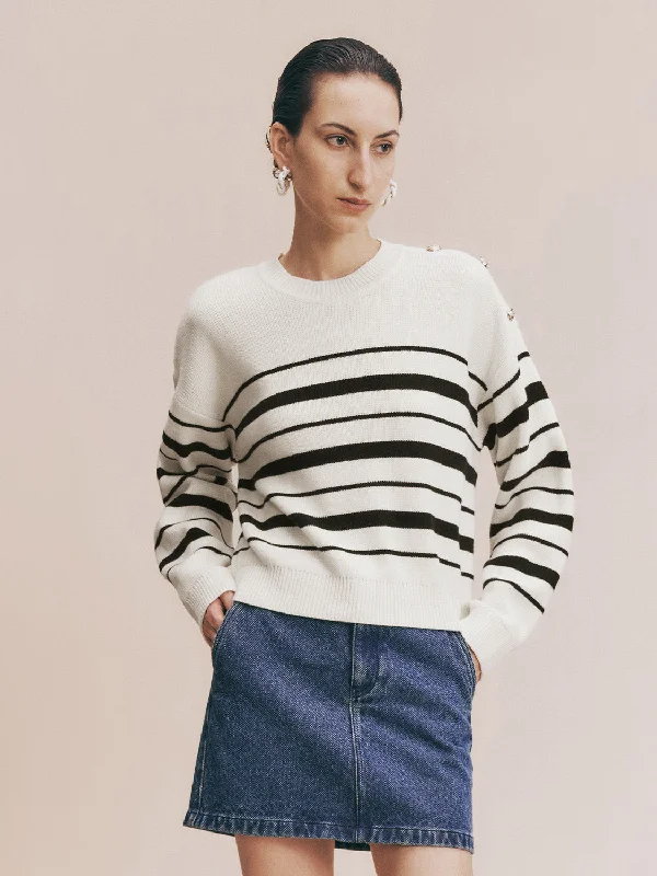 Crew Neck Loose Knitted T-Shirt Seamless Knitted Crochet