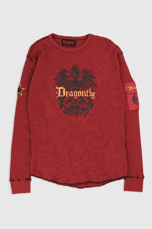 Deadstock Dragonfly Longsleeve Waffle Knit Tee - L, XL Chenille Fabric Brocade Fabric Lace Fabric Deadstock Dragonfly Longsleeve Waffle Knit Tee - L, XL Chenille Fabric Brocade Fabric Lace Fabric