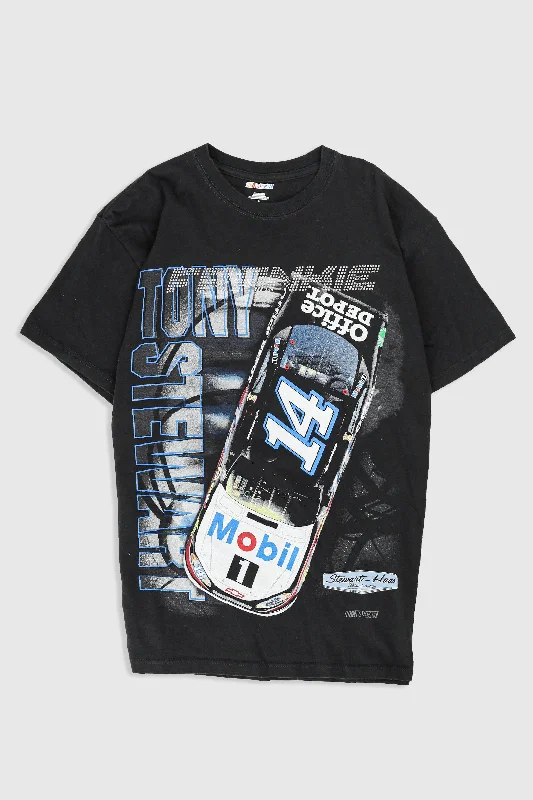 Frankie Rhinestone Racing Tee Ribbed T-Shirt High Neck Heavyweight