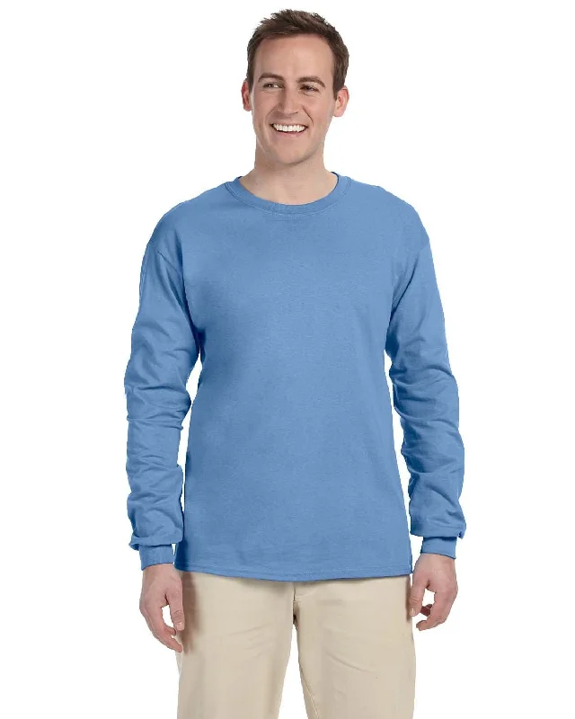 Fruit of the Loom Lightweight Long Sleeve T-Shirt | Columbia Blue Chenille Brocade Lace