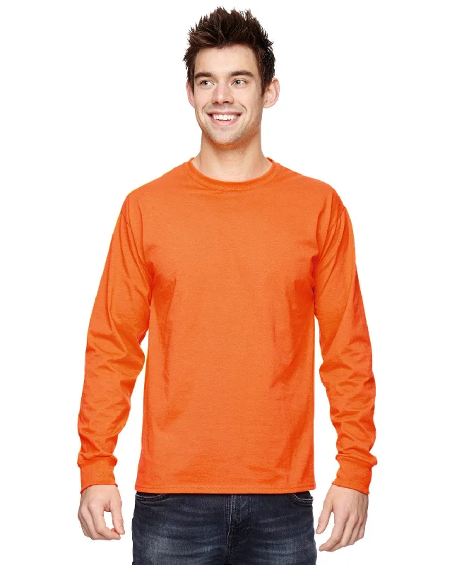 Fruit of the Loom Lightweight Long Sleeve T-Shirt | Safety Orange Mesh Blend Leather Blend Suede Blend Fruit of the Loom Lightweight Long Sleeve T-Shirt | Safety Orange Mesh Blend Leather Blend Suede Blend