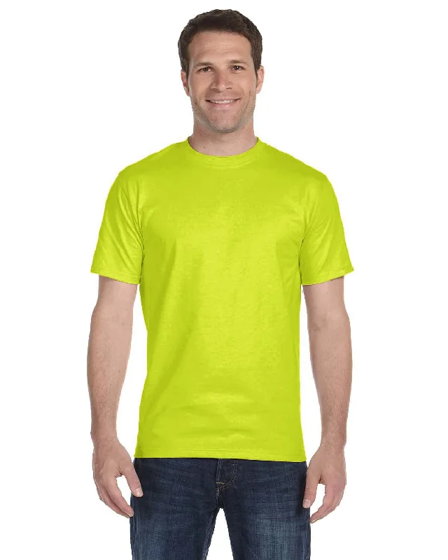 Gildan DryBlend 50/50 T-Shirt | Safety Green Boxy Fit Fitted Loose