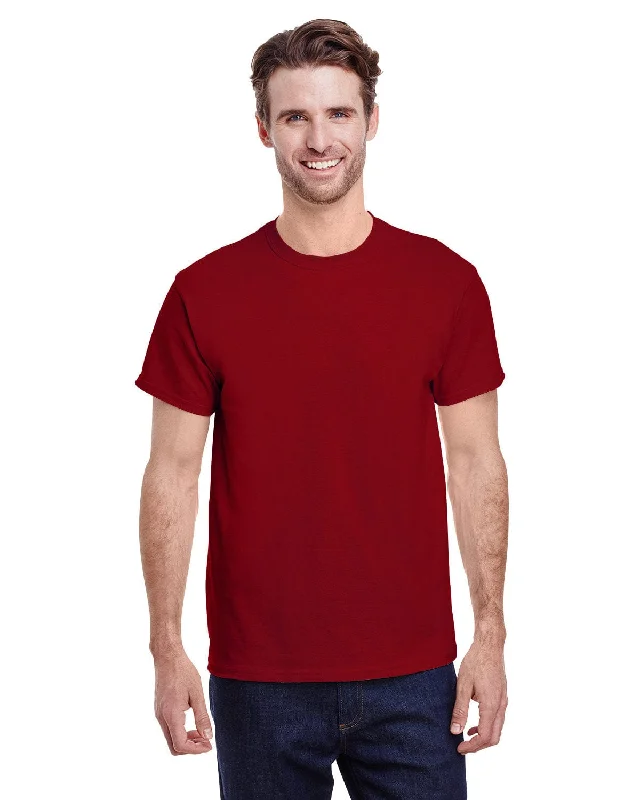 Gildan Heavy Cotton T-Shirt | Garnet Collared T-Shirt Boat Neck A-Line