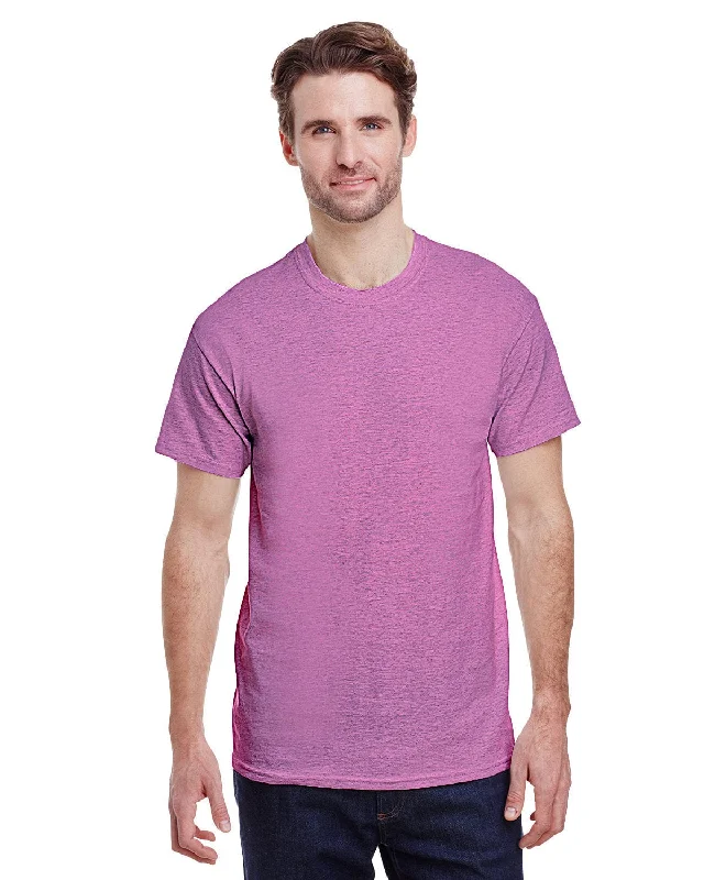 Gildan Heavy Cotton T-Shirt | Hthr Rdnt Orchid Cashmere Blend Cotton Blend Poly Blend