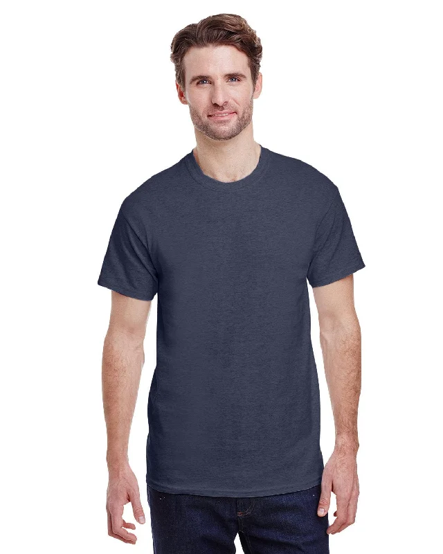 Gildan Ultra Cotton Heavyweight T-Shirt | Heather Navy Elasticated Padded Insulated