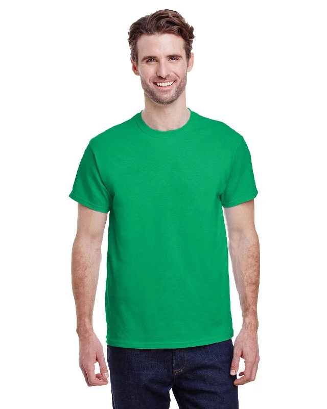 Gildan Ultra Cotton Heavyweight T-Shirt | Irish Green Basic T-Shirt Crew Neck Short Sleeve