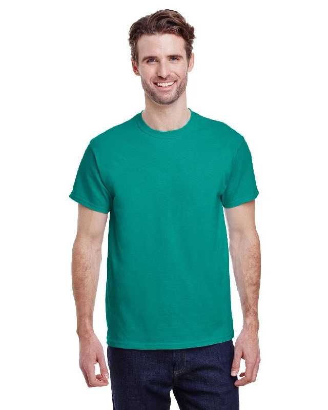 Gildan Ultra Cotton Heavyweight T-Shirt | Jade Dome Denim Fabric Leather Fabric Suede Fabric
