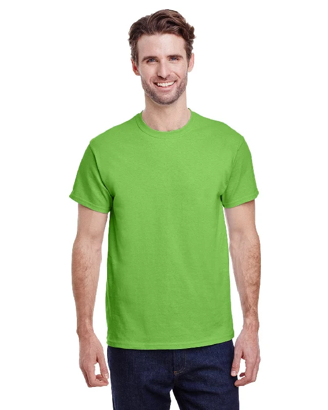 Gildan Ultra Cotton Heavyweight T-Shirt | Lime Polka Dot Checkered Tartan