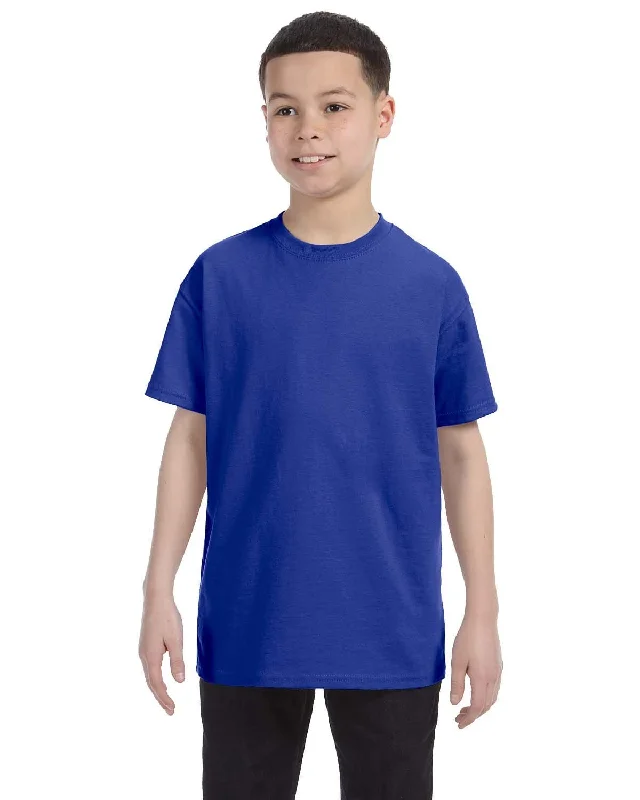 Gildan Youth Lightweight 100% Cotton T-Shirt | Cobalt Wool Fabric Cashmere Fabric Tweed Fabric