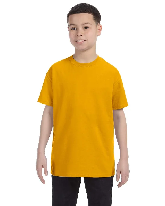 Gildan Youth Lightweight 100% Cotton T-Shirt | Gold Cotton Fabric Linen Fabric Terry Fabric