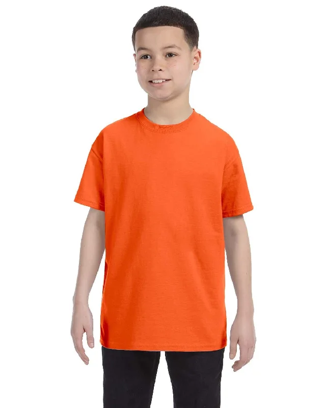 Gildan Youth Lightweight 100% Cotton T-Shirt | Orange Spandex Blend Rayon Blend Denim Blend