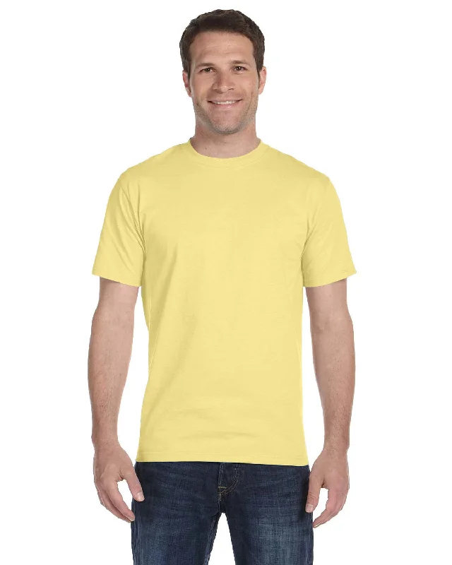 Hanes ComfortSoft 100% Cotton T-Shirt | Daffodil Yellow Hooded Caped Shawl Collar