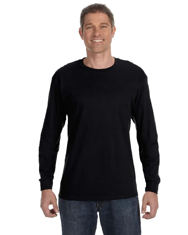 Jerzees DRI-POWER ACTIVE Long Sleeve T-Shirt | Black Layered Multi-layer Single Layer