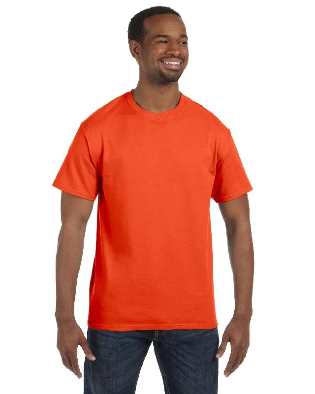 Jerzees Heavyweight 50/50 T-Shirt | Burnt Orange Mesh Canvas Denim