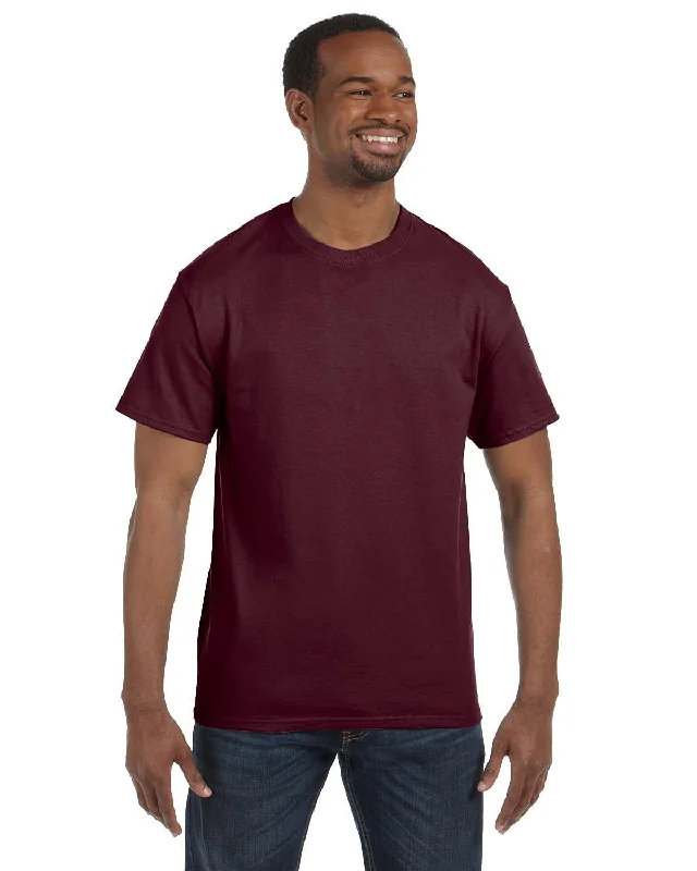 Jerzees Heavyweight 50/50 T-Shirt | Maroon Casual Formal Business