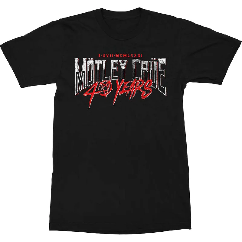 Motley Crue | Official Band T-Shirt | 40 Years Seamless Knitted Crochet