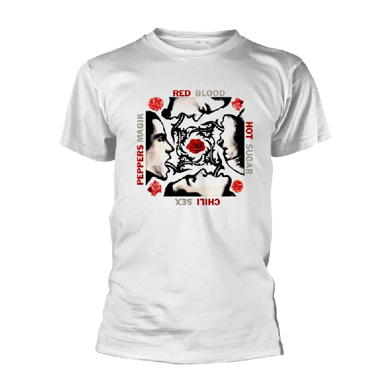 Red Hot Chili Peppers | Official Band T-Shirt | BSSM (white) Solid Color Striped Floral Red Hot Chili Peppers | Official Band T-Shirt | BSSM (white) Solid Color Striped Floral