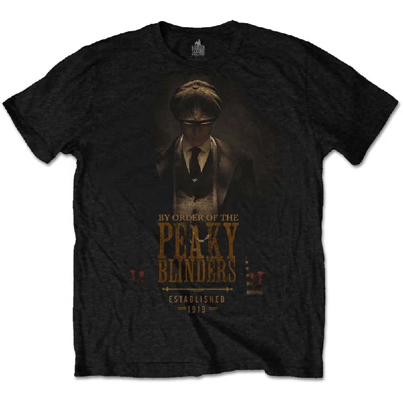 Peaky Blinders | Official Band T-Shirt | Established 1919 Zippered Front Buttoned Front Snap Front