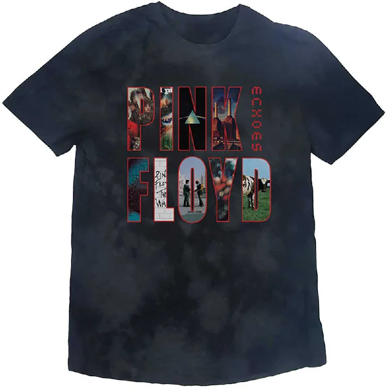 Pink Floyd | Official Band T-Shirt | Echoes Album Montage (Dip-Dye) Chenille Blend Fleece Blend Nylon Blend