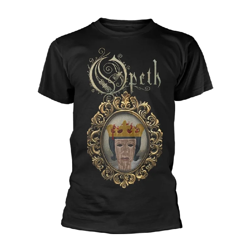 Opeth Unisex T-shirt: Crown (back print) Chenille Brocade Lace