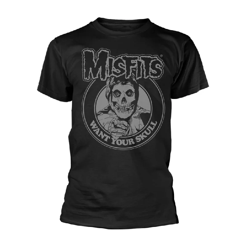 Misfits Unisex T-shirt: Want Your Skull Boxy Fit Fitted Loose