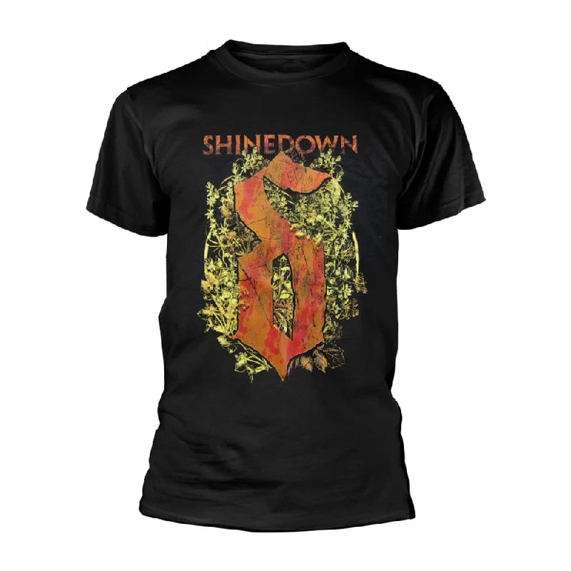 Shinedown Unisex T-shirt: Overgrown Graphic Embroidered Appliqued