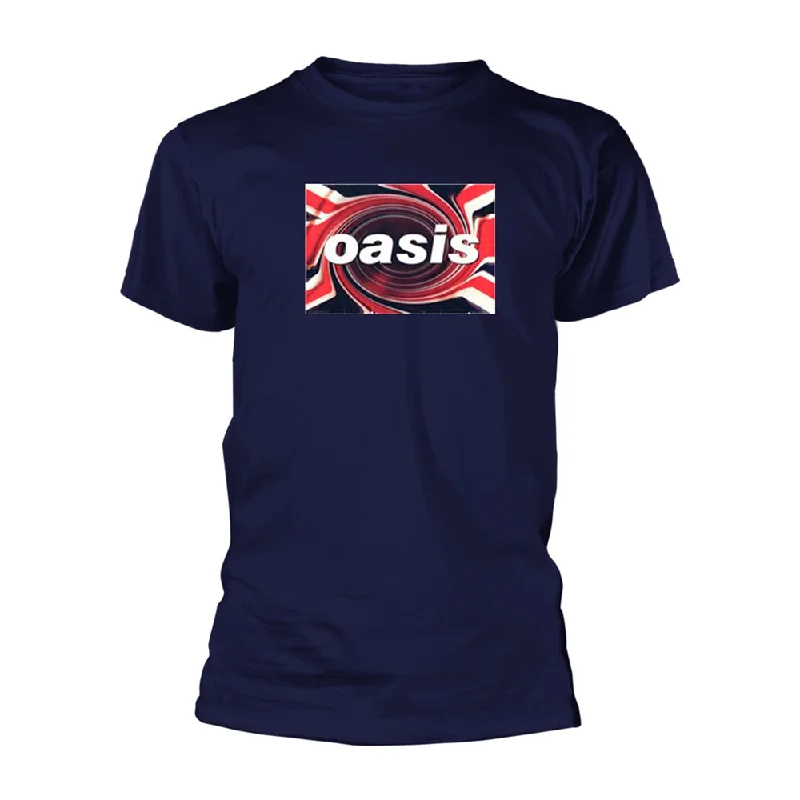 Oasis Unisex T-shirt: Union Jack Sequined Glittery Shiny