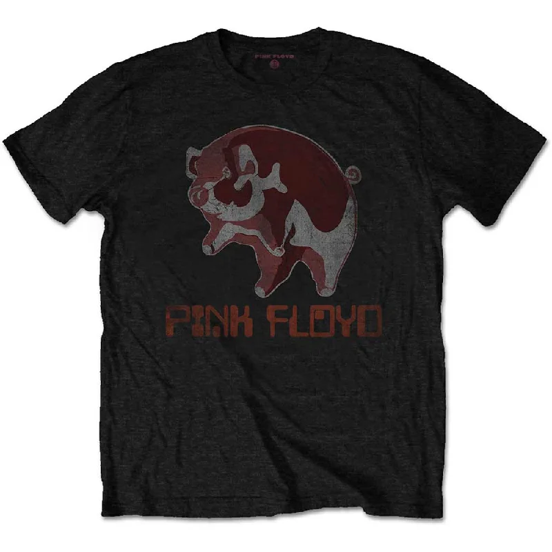 Pink Floyd | Official Band T-Shirt | Ethnic Pig Houndstooth Herringbone Solid