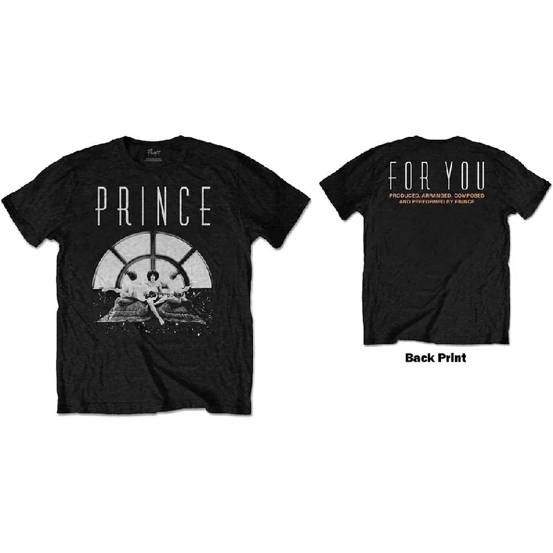 Prince | Official Band T-Shirt | For You Triple (Back Print) Mesh Blend Leather Blend Suede Blend