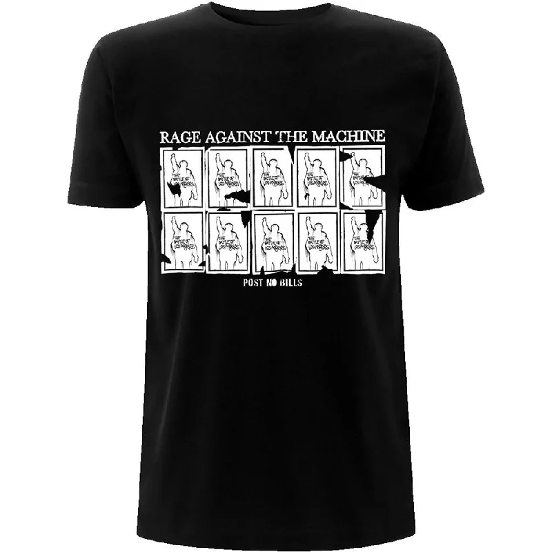 Rage Against The Machine | Official Band T-Shirt | Post No Bills Embroidered Appliqued Beaded Rage Against The Machine | Official Band T-Shirt | Post No Bills Embroidered Appliqued Beaded