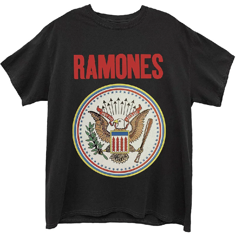 Ramones | Official Band T-Shirt | Full Colour Seal Fitted T-Shirt Seamless Stretchy
