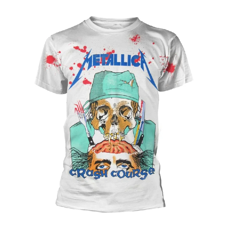 Metallica Unisex T-shirt: Crash Course In Brain Surgery (All Over) (back print) Casual Formal Business