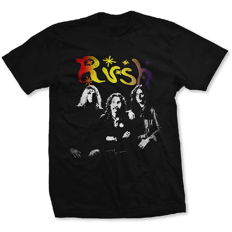 Rush | Official Band T-Shirt | Photo Stars Hooded Caped Shawl Collar