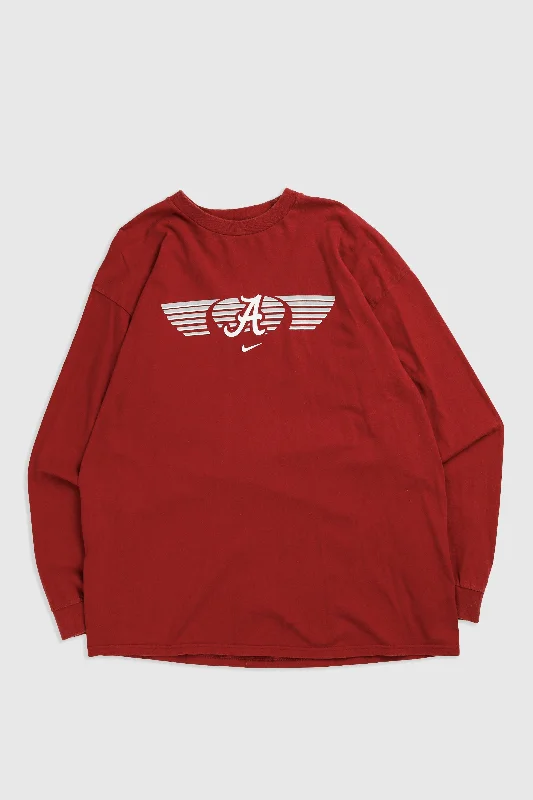Vintage Alabama Crimson Tide Longsleeve Tee - XL Print Jacquard Patchwork