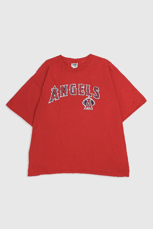 Vintage Angels MLB Tee Print Jacquard Patchwork
